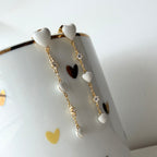 Lovey Dovey Heart Enamel Earrings