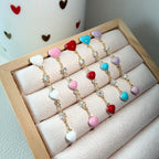 Lovey Dovey Heart Enamel Earrings