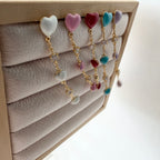 Lovey Dovey Heart Enamel Earrings