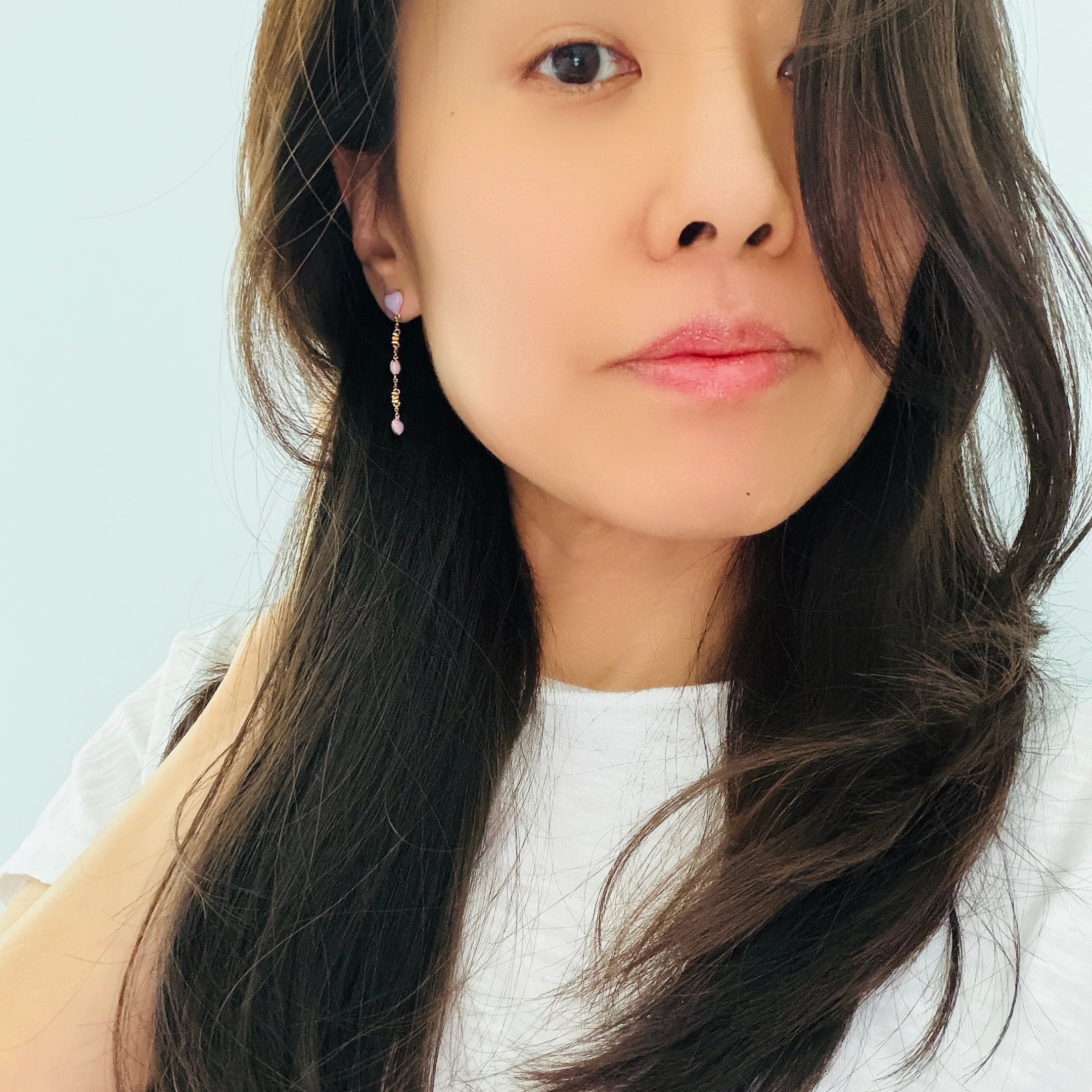 Lovey Dovey Heart Enamel Earrings