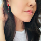 Lovey Dovey Heart Enamel Earrings