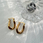 Two Tone Convertible Hoop Earrings in Stainless Steel