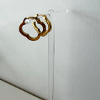 Clover Quatrefoil Hoop Earrings in Stainless Steel