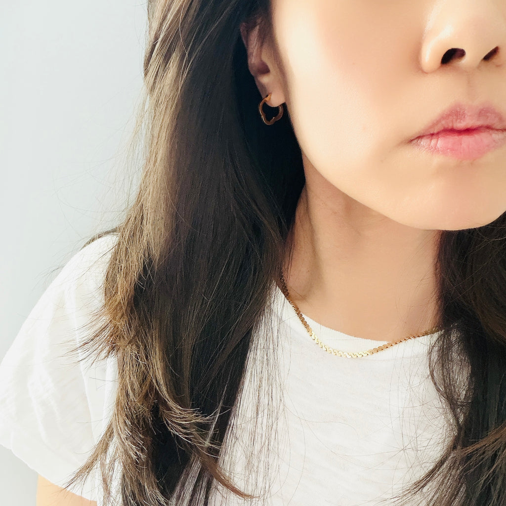 Clover Quatrefoil Hoop Earrings in Stainless Steel