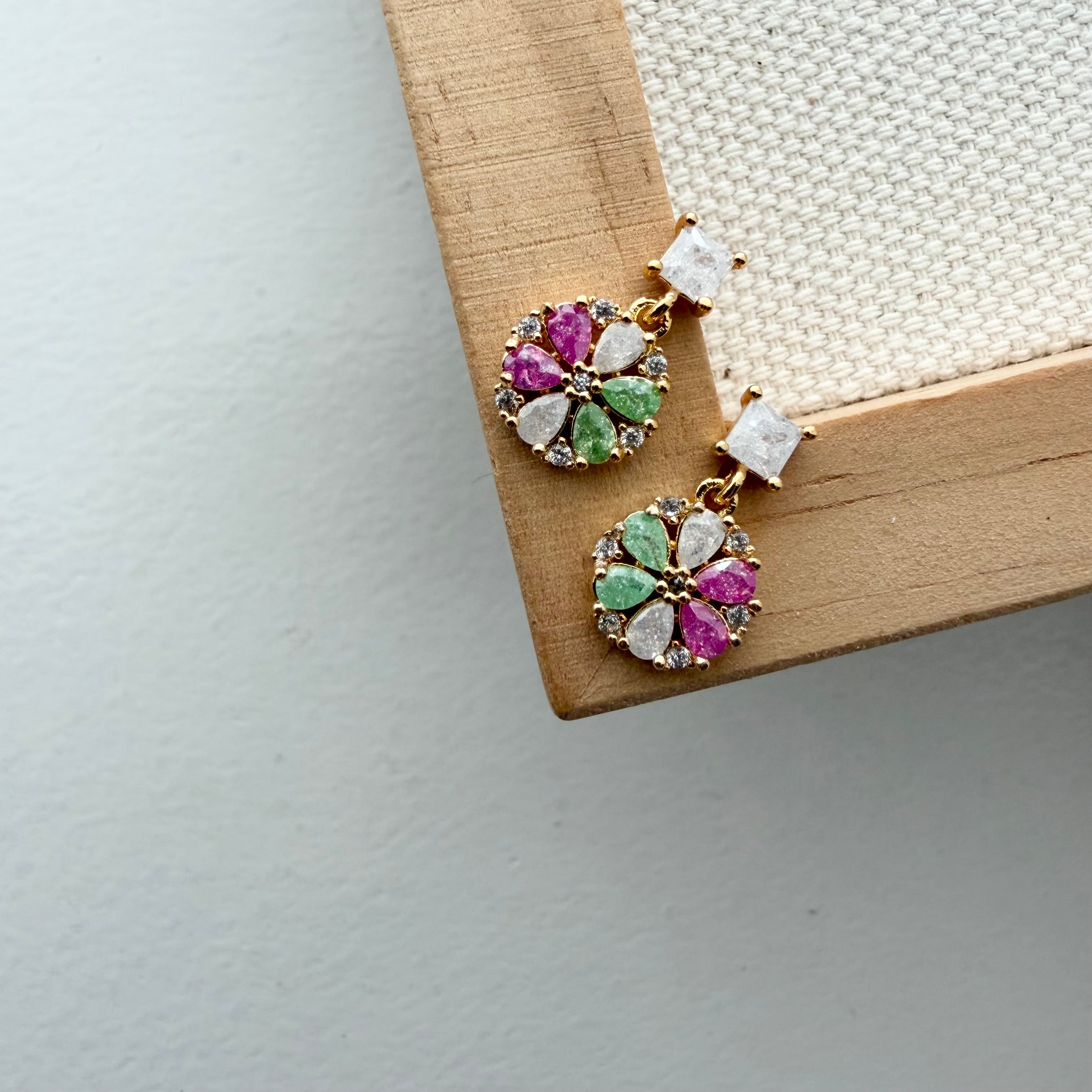 Mini Fleur Ombre Earrings