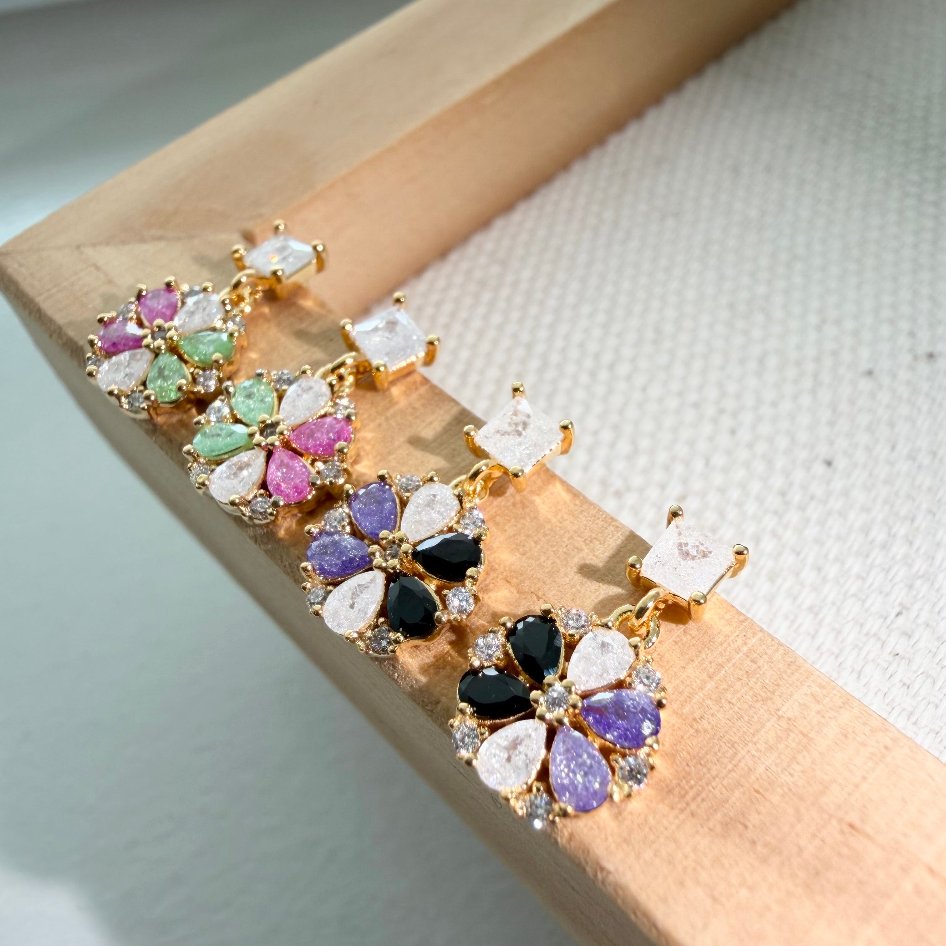 Mini Fleur Ombre Earrings