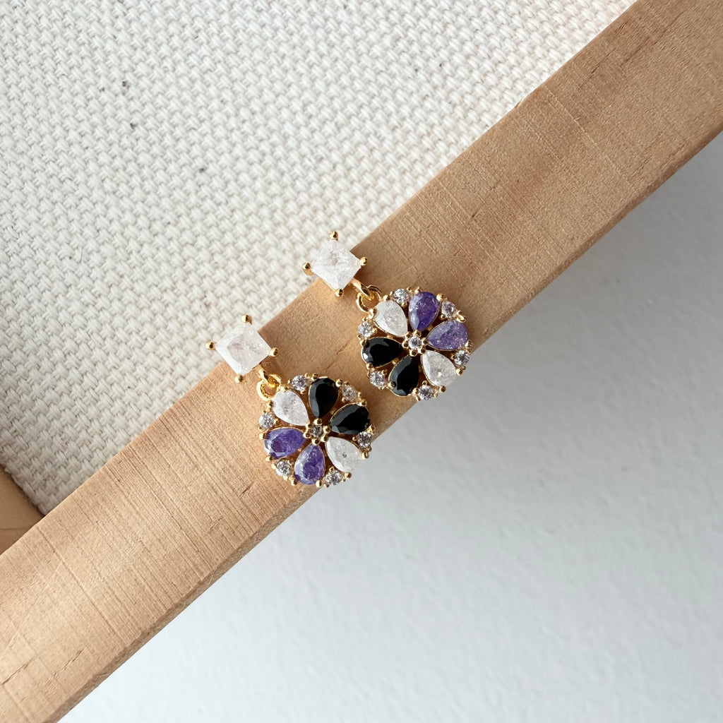 Mini Fleur Ombre Earrings