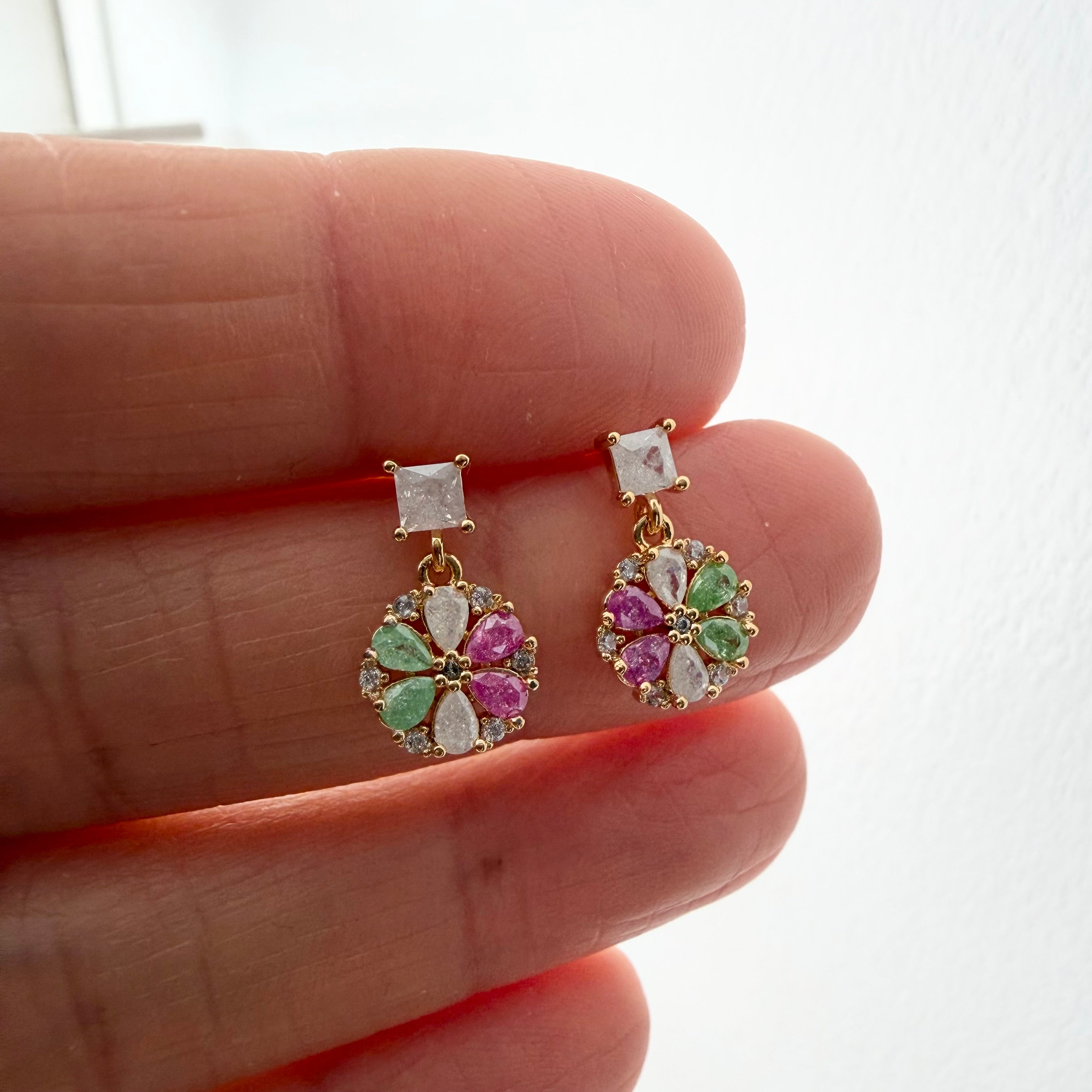 Mini Fleur Ombre Earrings