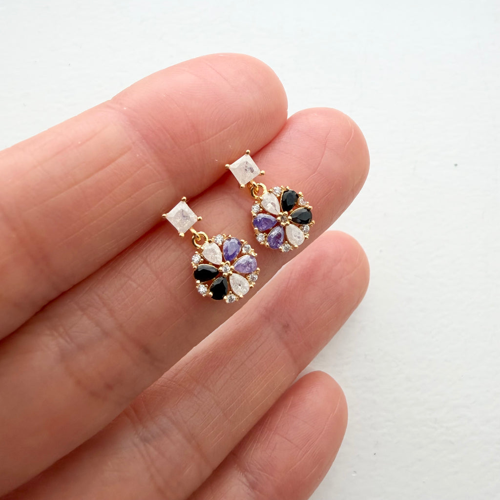 Mini Fleur Ombre Earrings