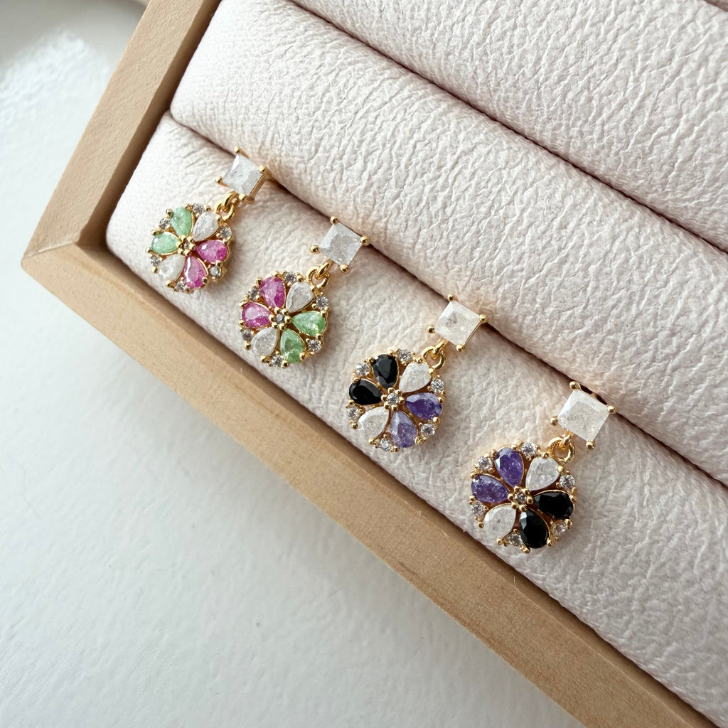 Mini Fleur Ombre Earrings