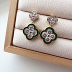 Quatrefoil Duo Enamel Earrings