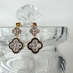 Quatrefoil Duo Enamel Earrings