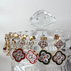 Quatrefoil Duo Enamel Earrings