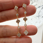 Clover Quatrefoil Linear Earrings