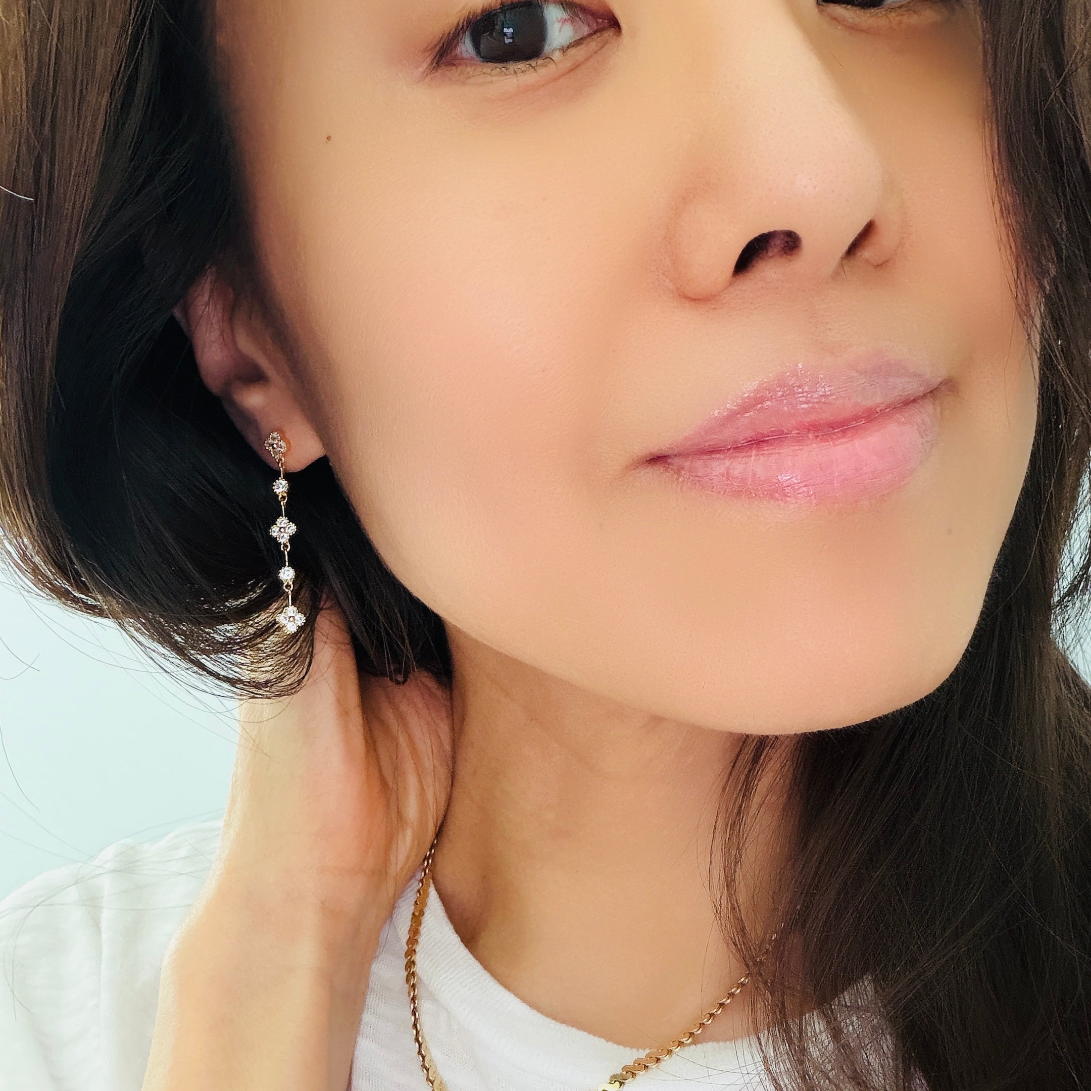 Clover Quatrefoil Linear Earrings