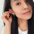 Seeing Double CZ Huggie Hoop Earrings