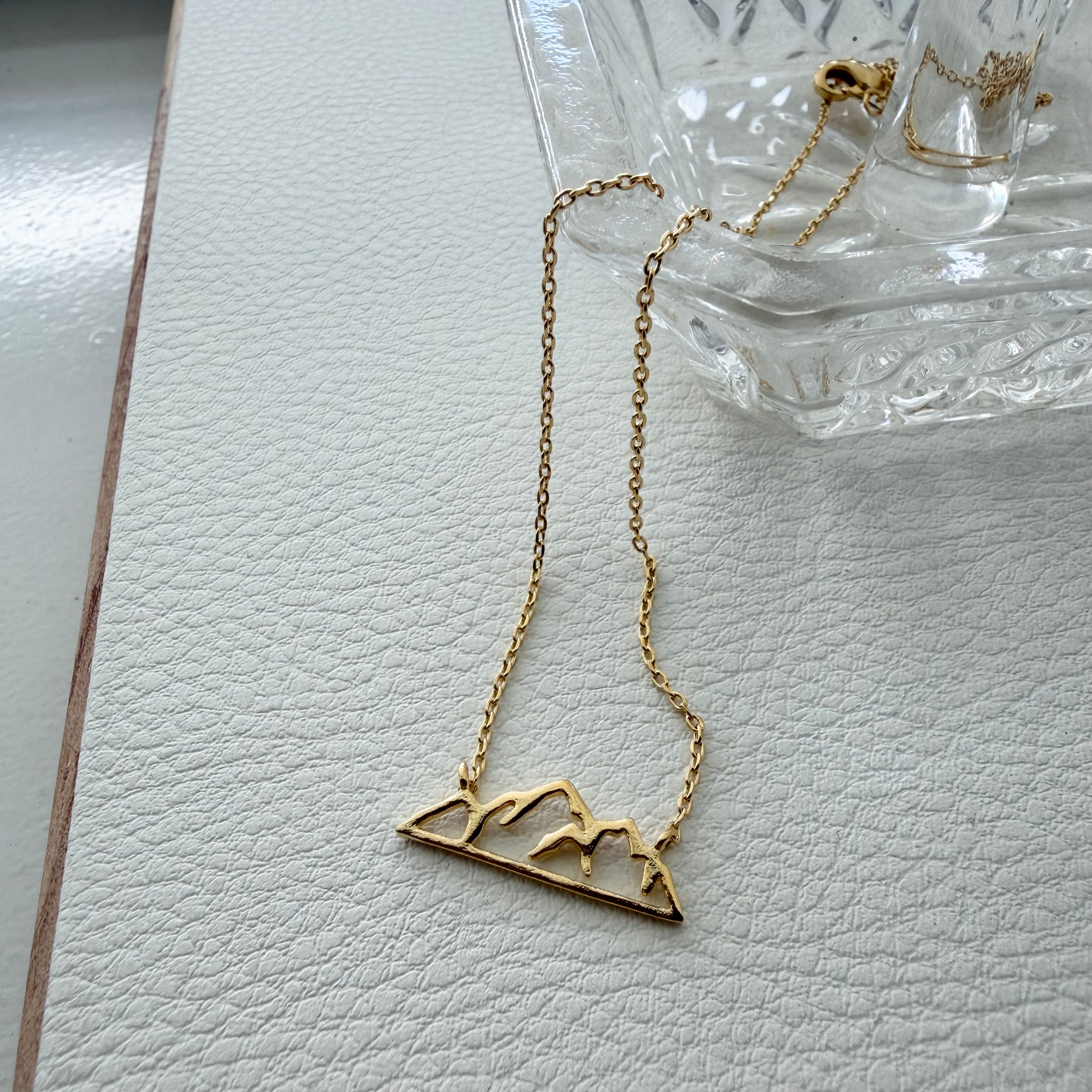 Mountain Stencil Necklace