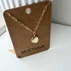 Medallion Paperclip Necklace