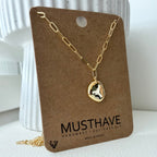 Medallion Paperclip Necklace