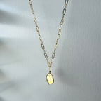 Medallion Paperclip Necklace