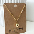 Ball Pendant Paperclip Necklace