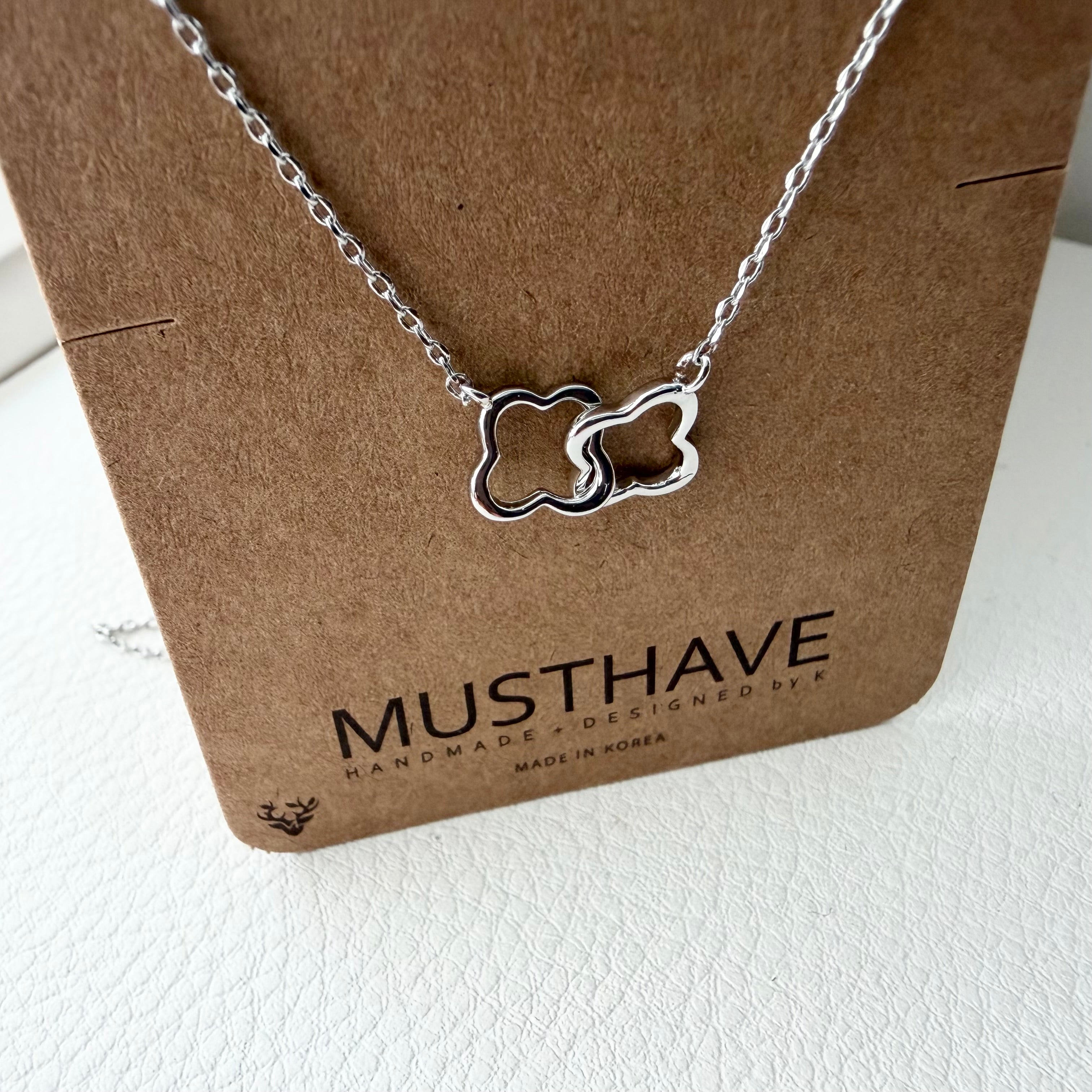 Interlocking Quatrefoil Clover Necklace