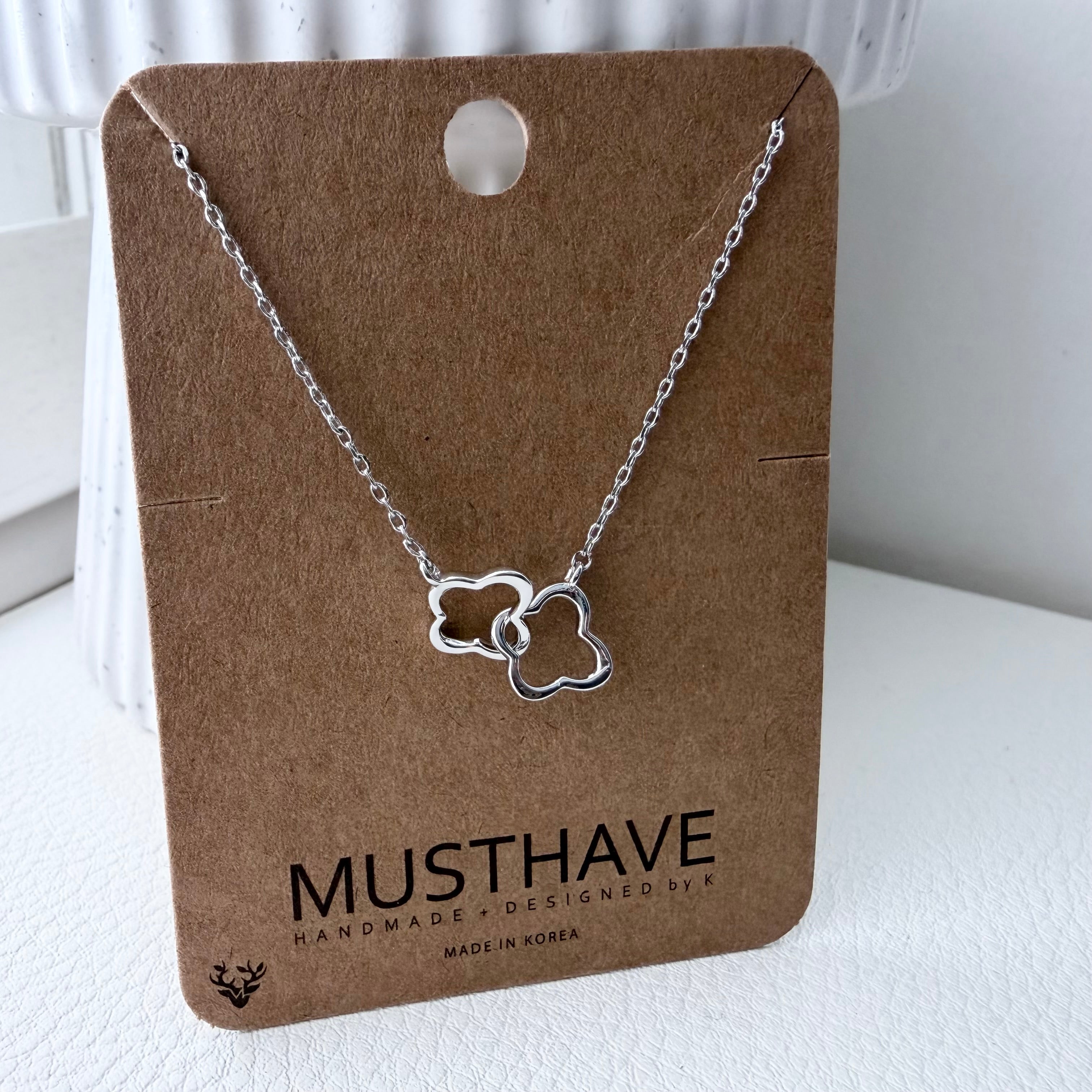 Interlocking Quatrefoil Clover Necklace