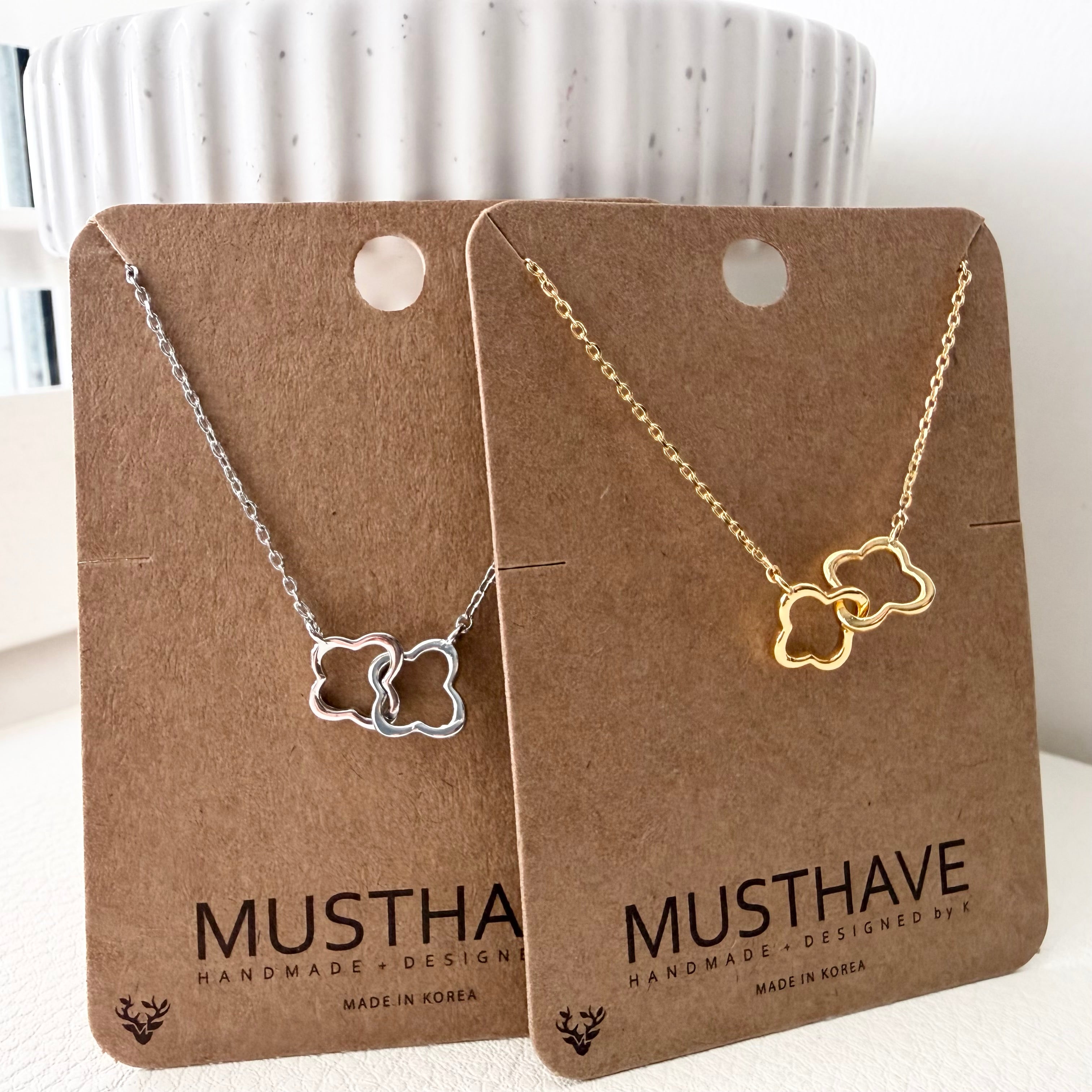 Interlocking Quatrefoil Clover Necklace