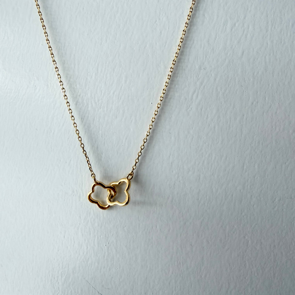 Interlocking Quatrefoil Clover Necklace