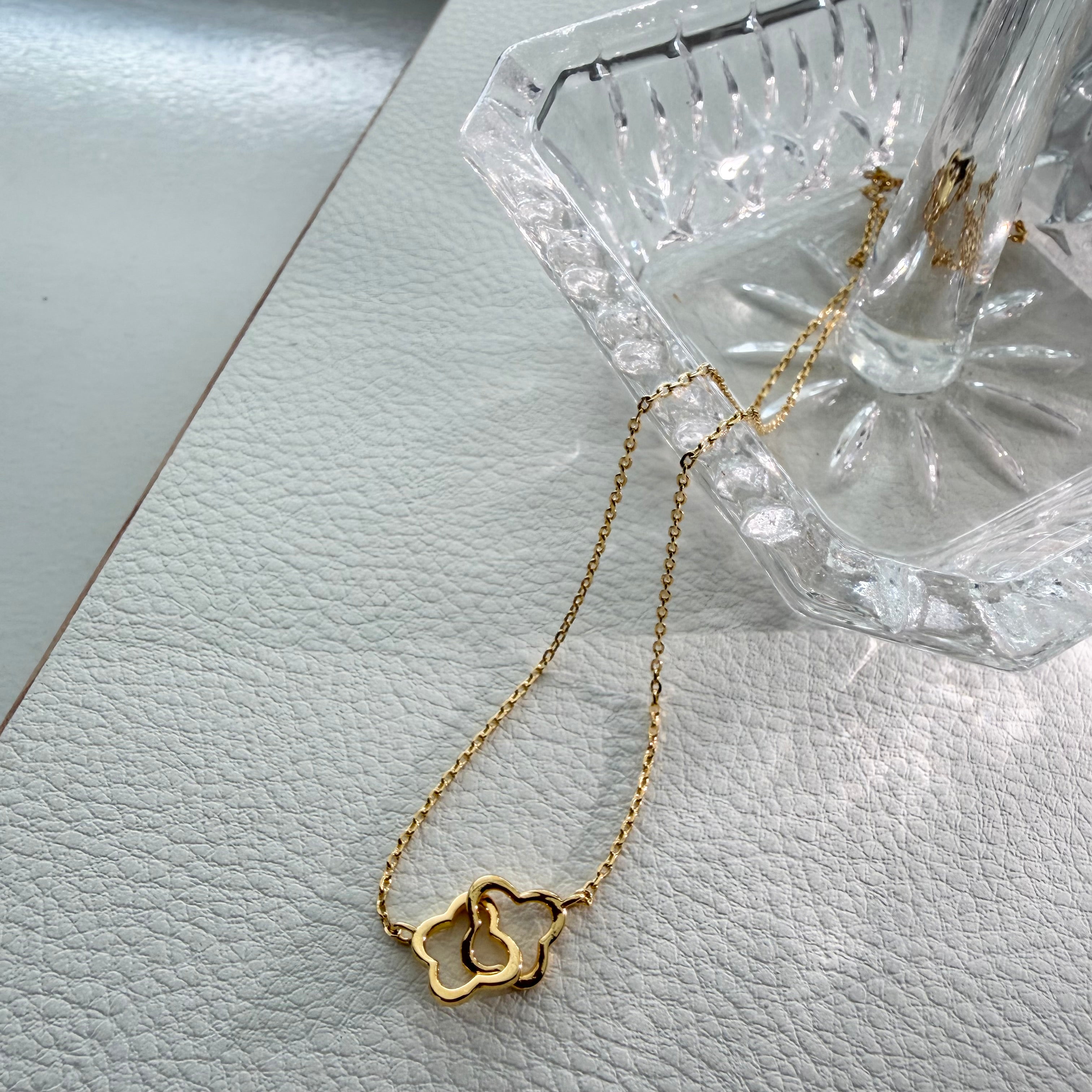 Interlocking Quatrefoil Clover Necklace