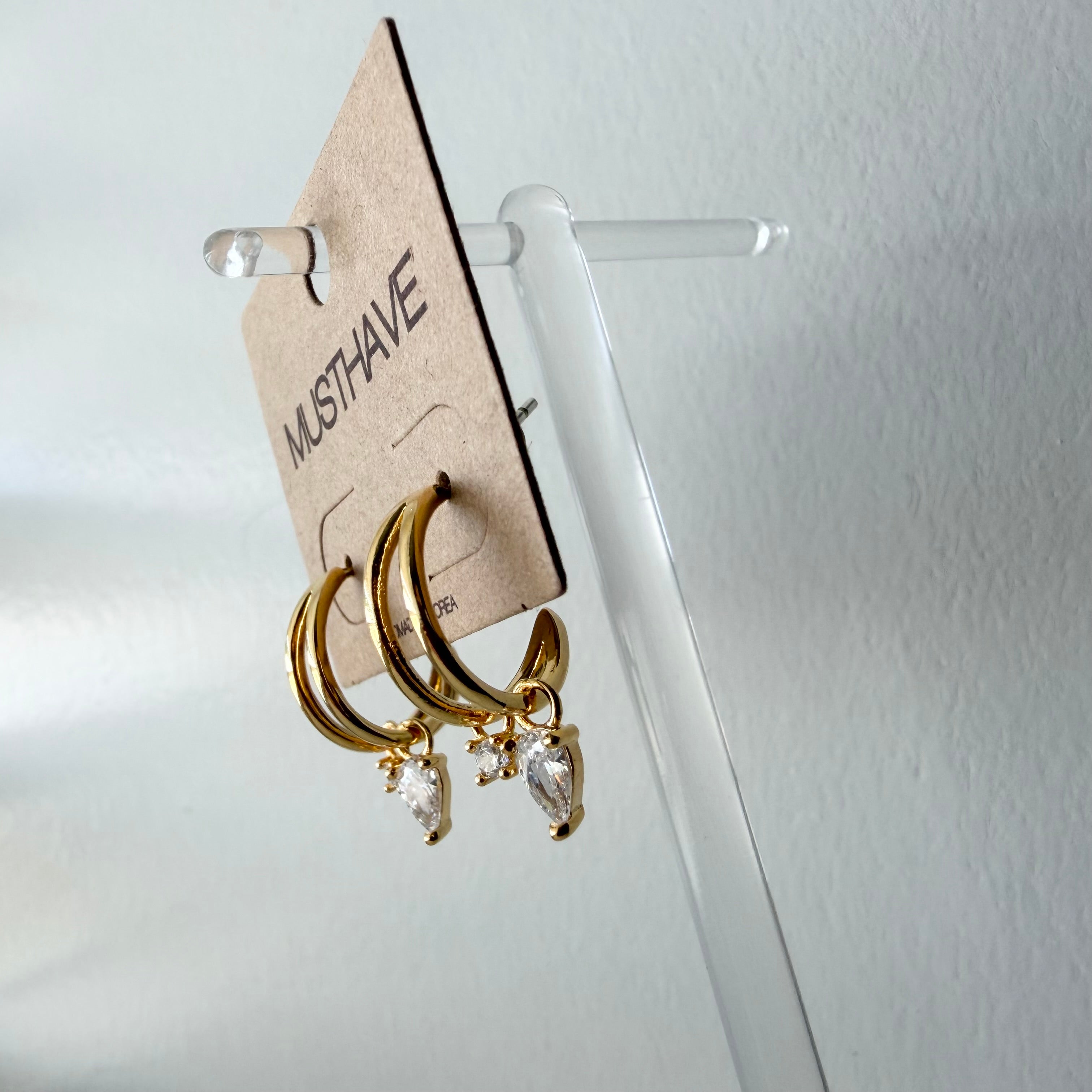 CZ Surge Hoop Earrings