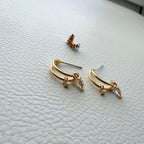 CZ Surge Hoop Earrings