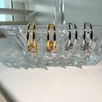CZ Surge Hoop Earrings