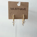 Seeing Double CZ Huggie Hoop Earrings