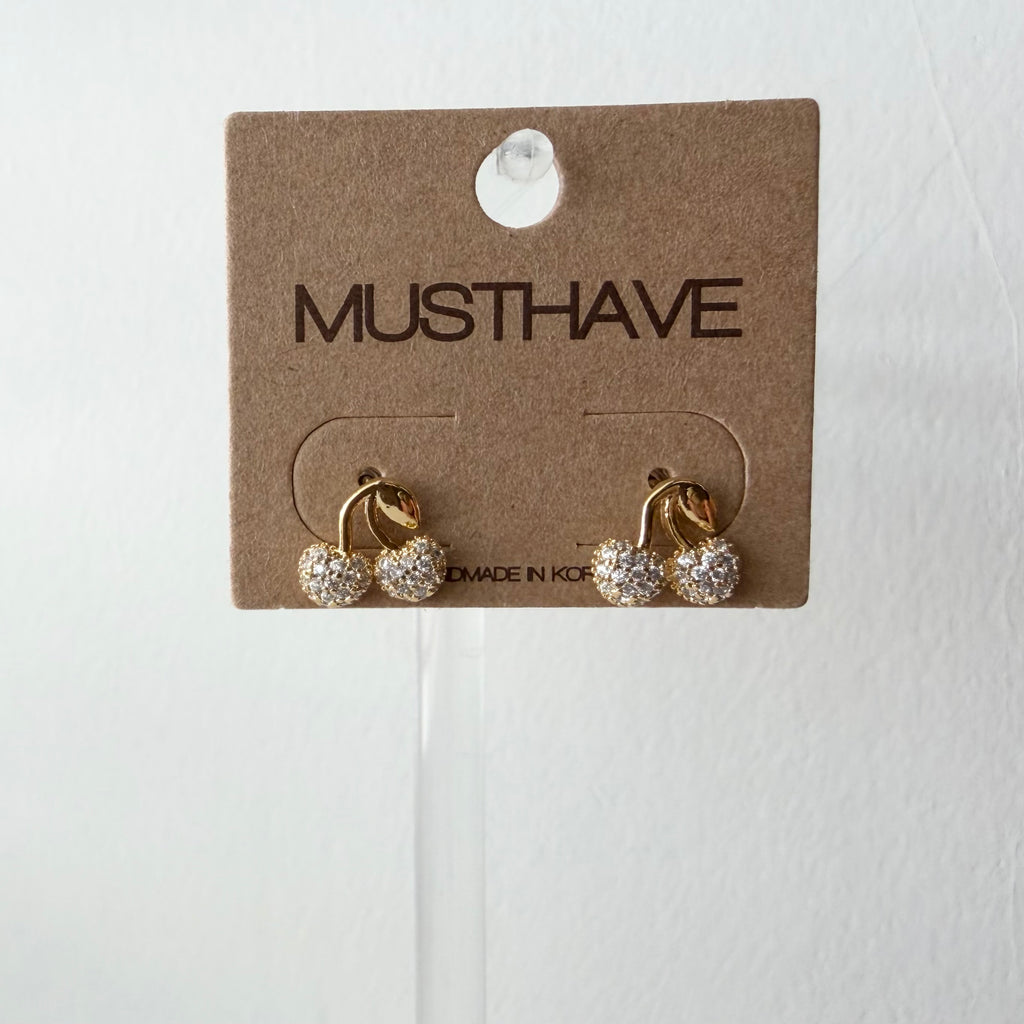 Pavé Cherry Earrings