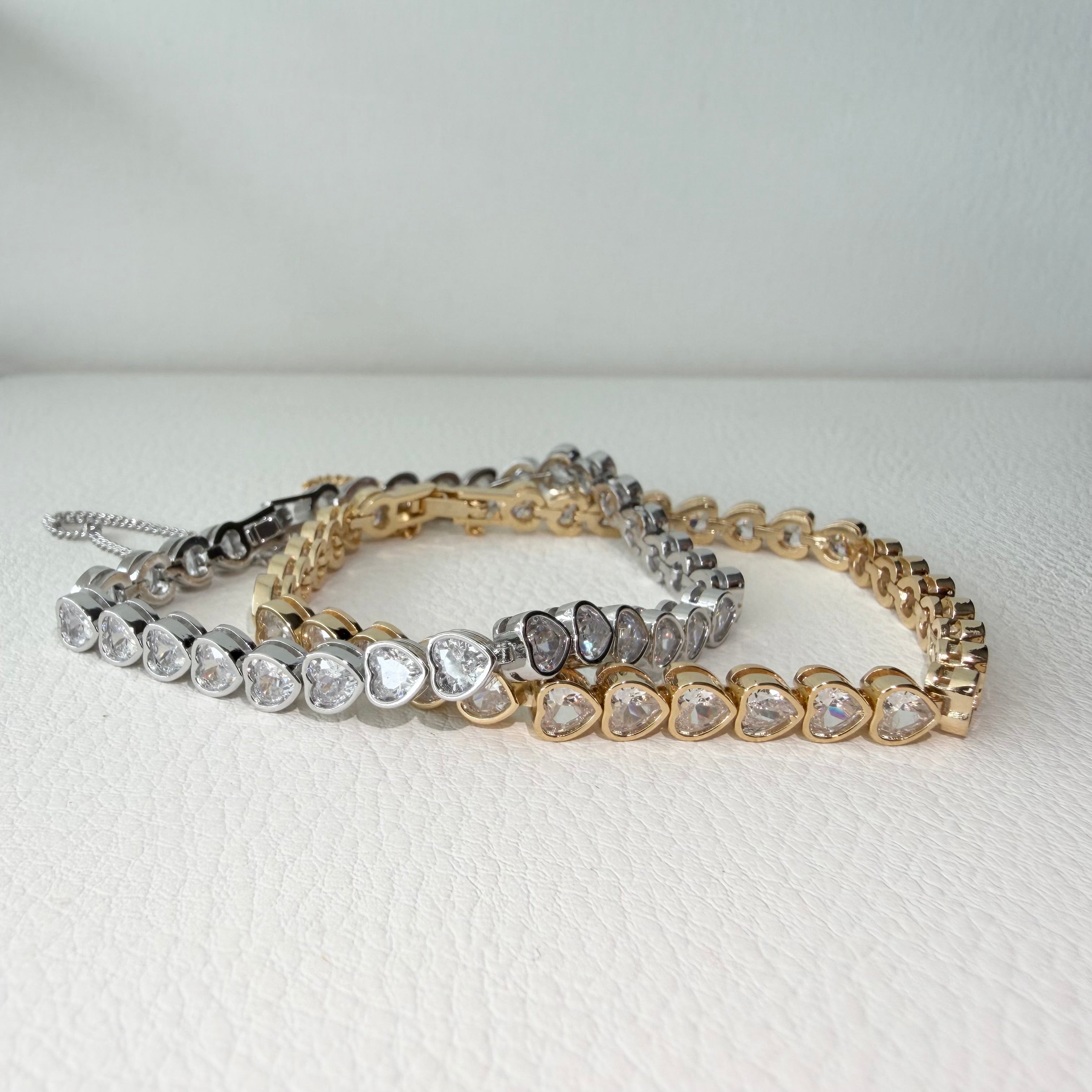 Heart Tennis Bracelet