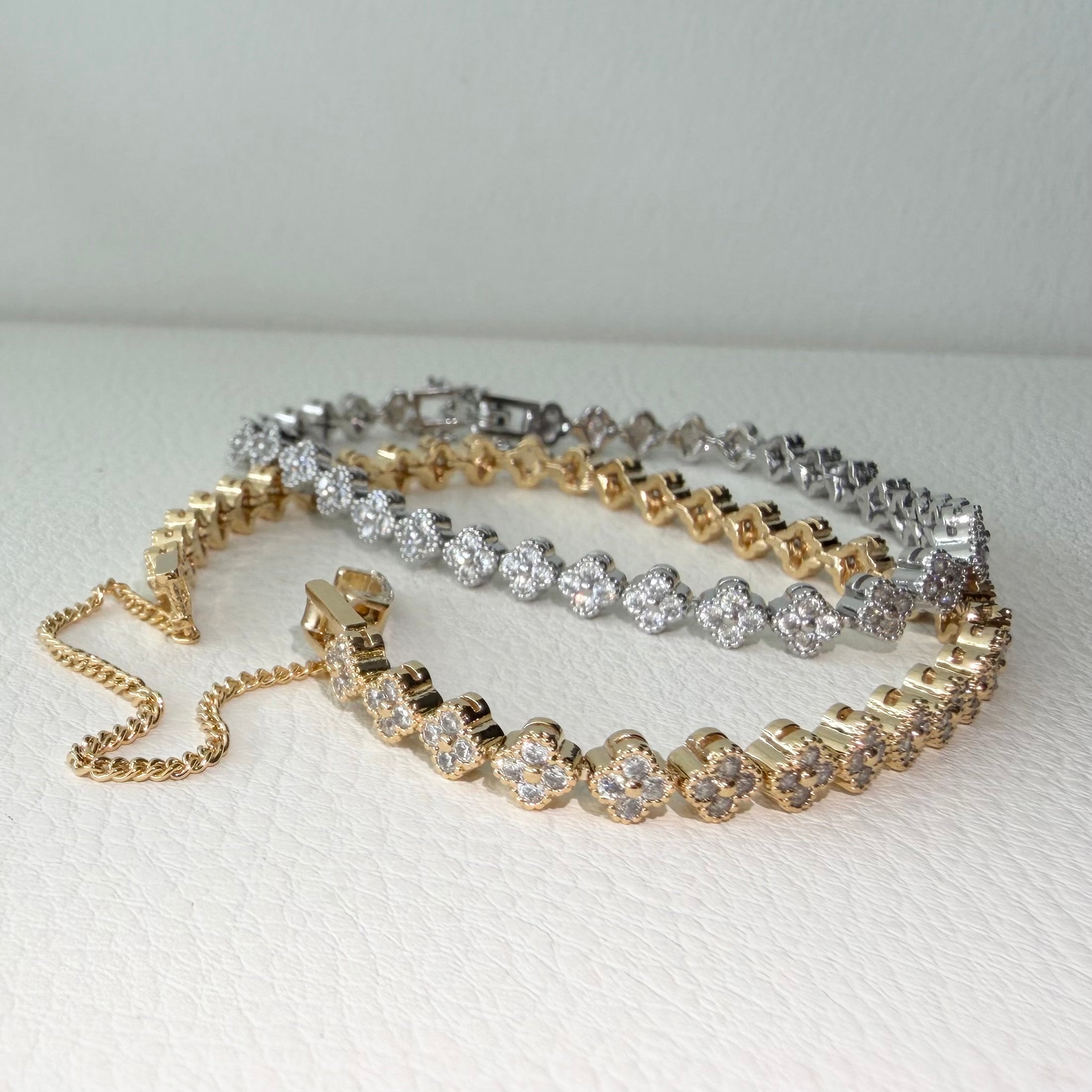 Clover Quatrefoil Tennis Bracelet