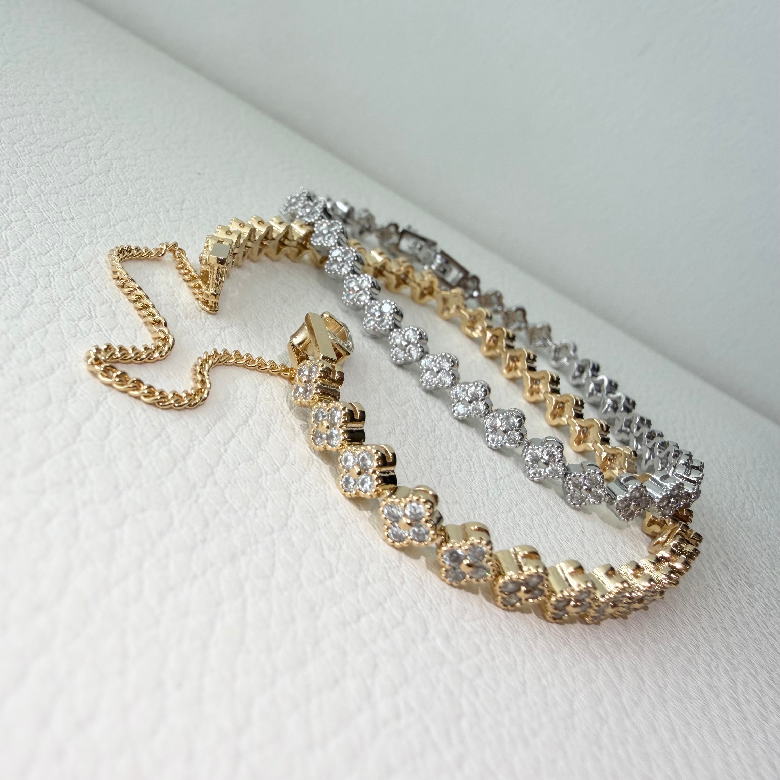 Clover Quatrefoil Tennis Bracelet