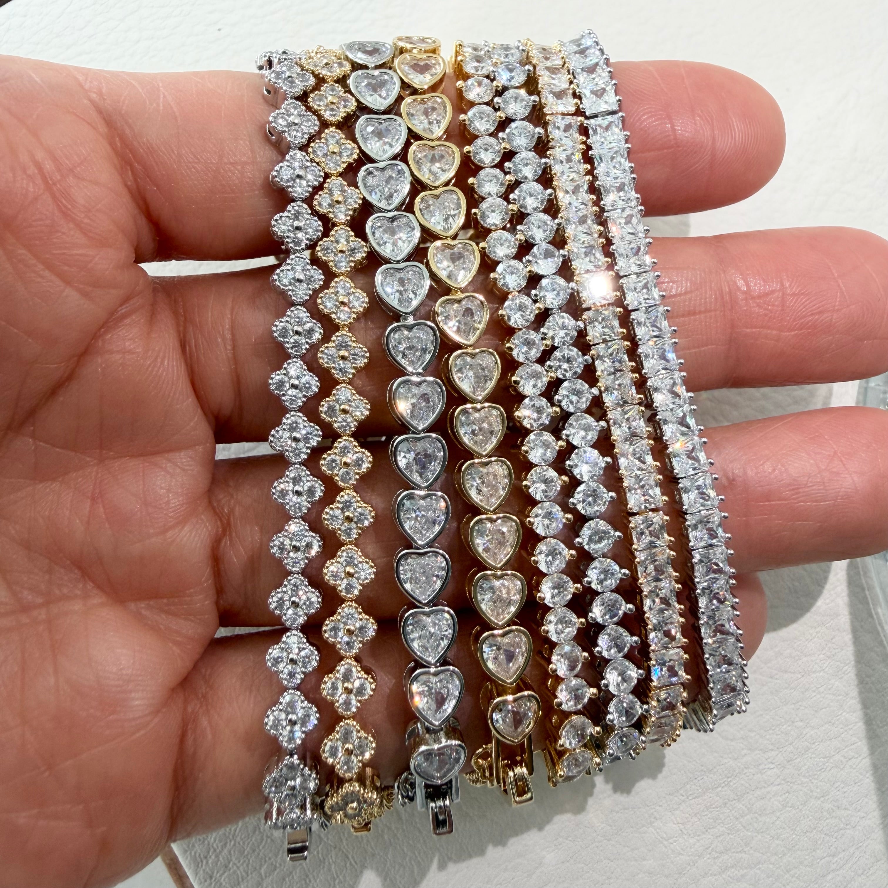 Round Cubic Tennis Bracelet