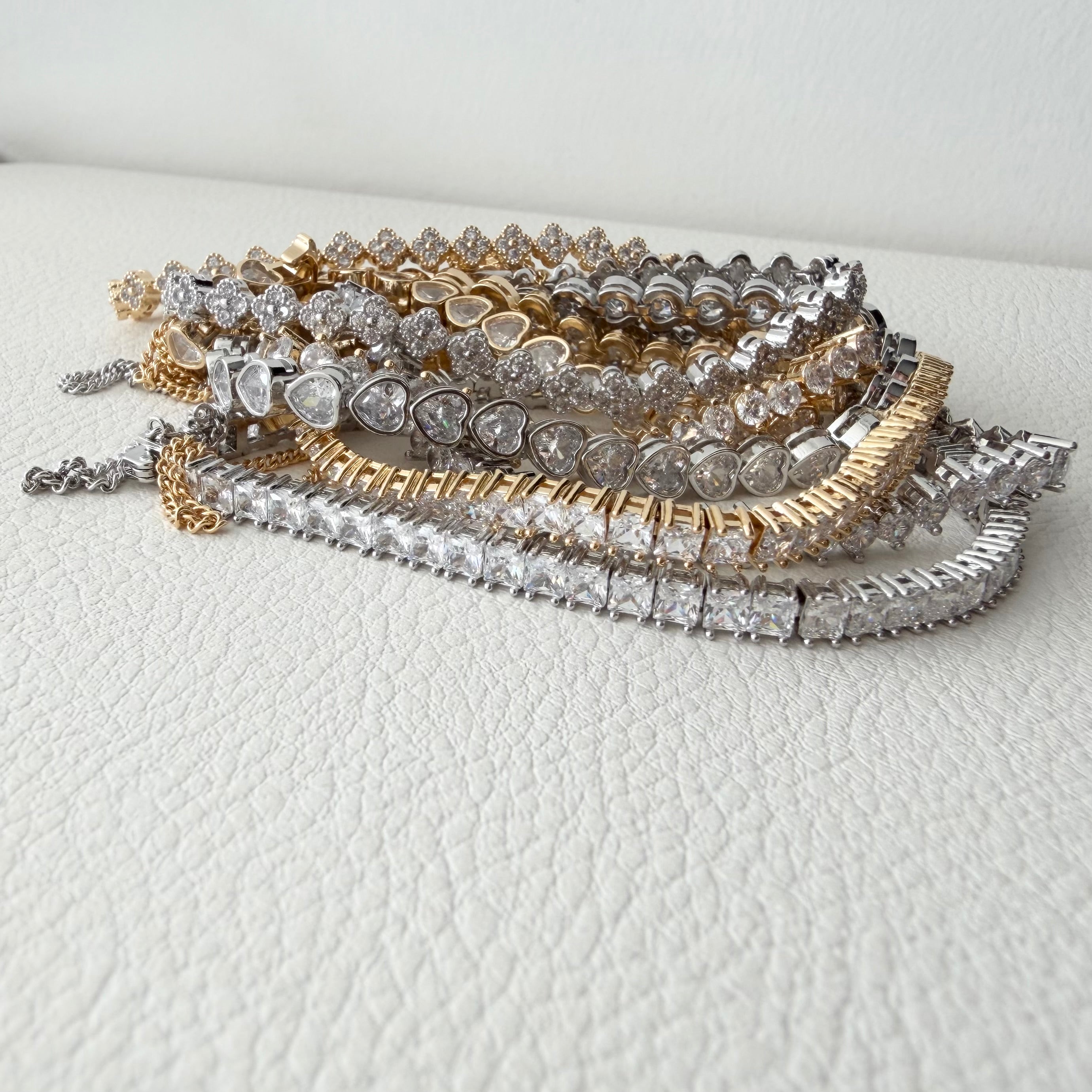 Round Cubic Tennis Bracelet