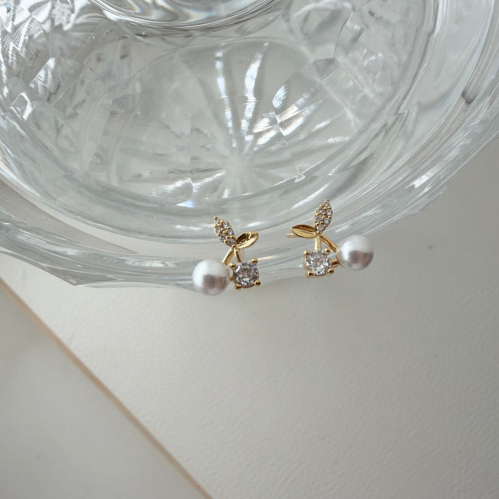 Pearl Cherry Earrings