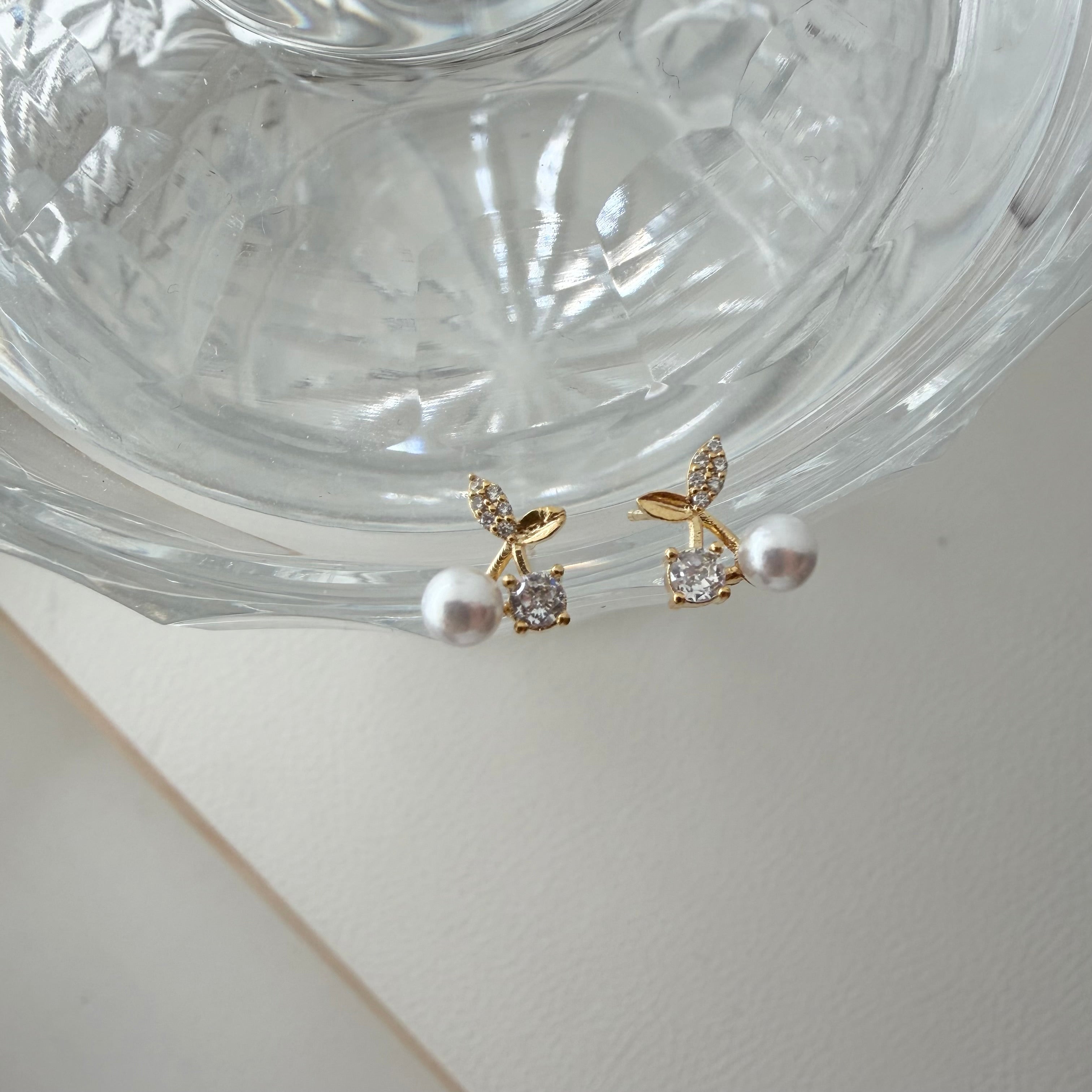 Pearl Cherry Earrings