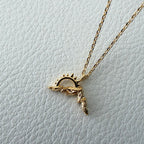 Sunrise Sunset Mountain Necklace