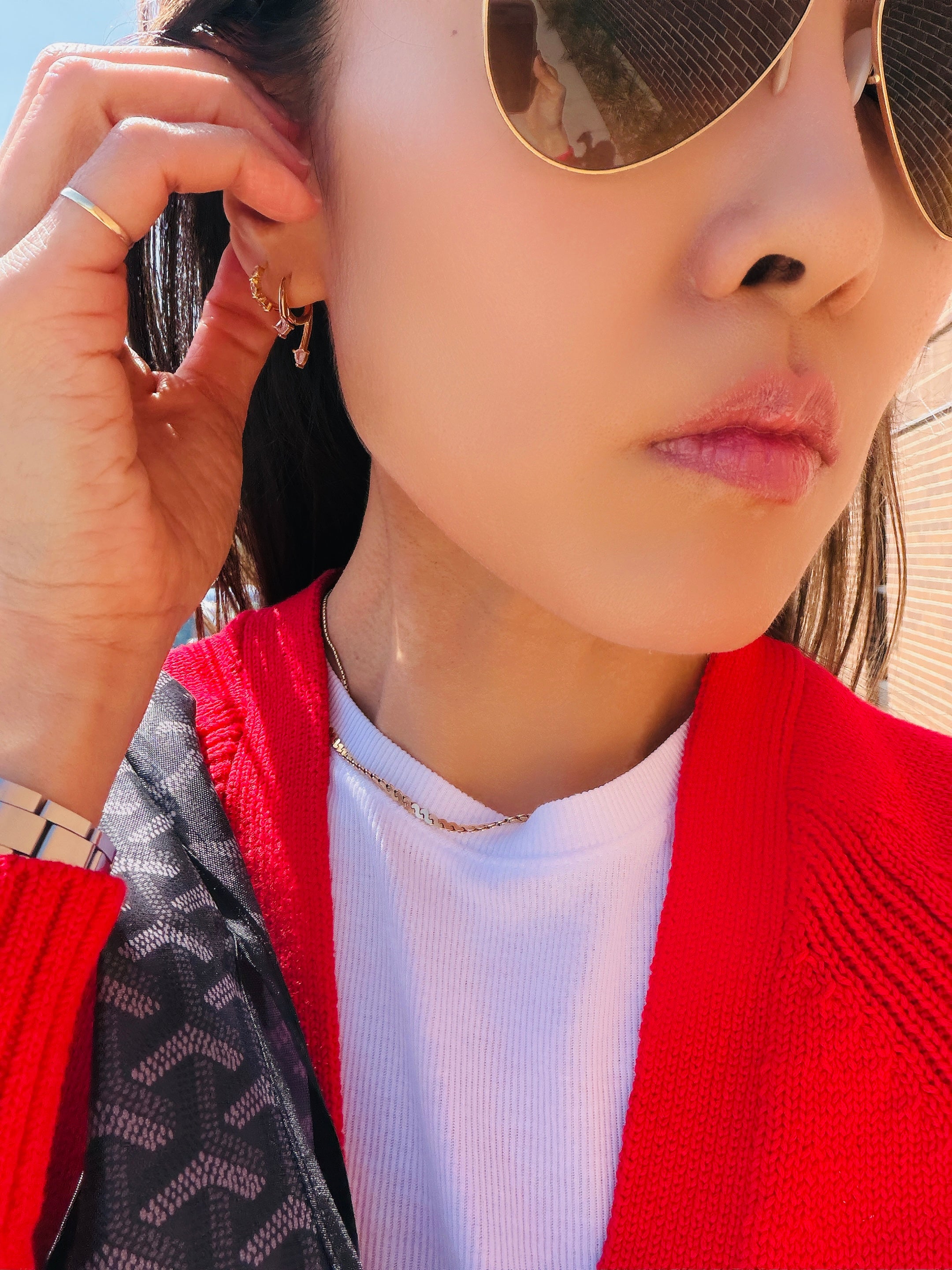 Seeing Double CZ Huggie Hoop Earrings