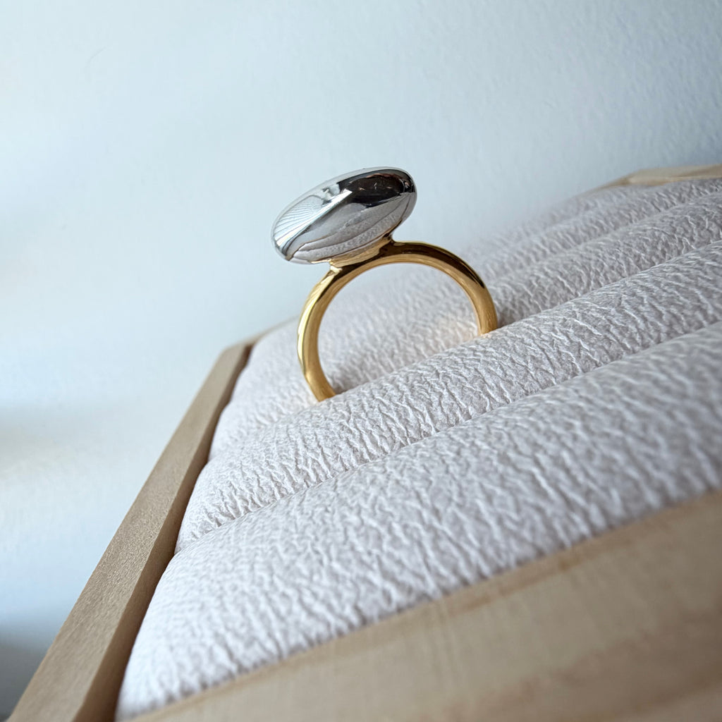 Two Tone Bean Ring
