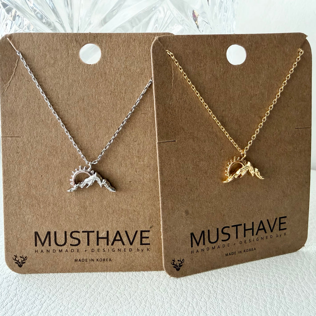 Sunrise Sunset Mountain Necklace