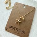 Starfish Shell Charm Necklace