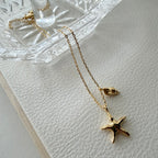 Starfish Shell Charm Necklace