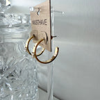 CZ Cigar Hoop Earrings