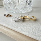 CZ Cigar Hoop Earrings